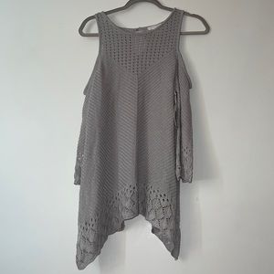 Large Lauren Conrad Shoulder Cut about Sweater.